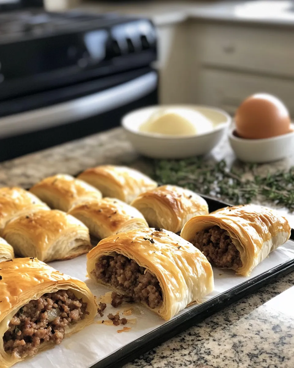 Ingredients for Savory Bliss: Irresistible French Onion Sausage Rolls You Must Try