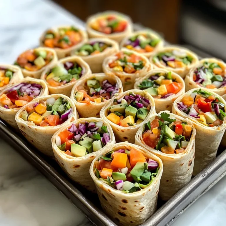 Photo of featured for Colorful Fresh Vegetable Tortilla Roll Ups: A Delightful Crunch in Every Bite