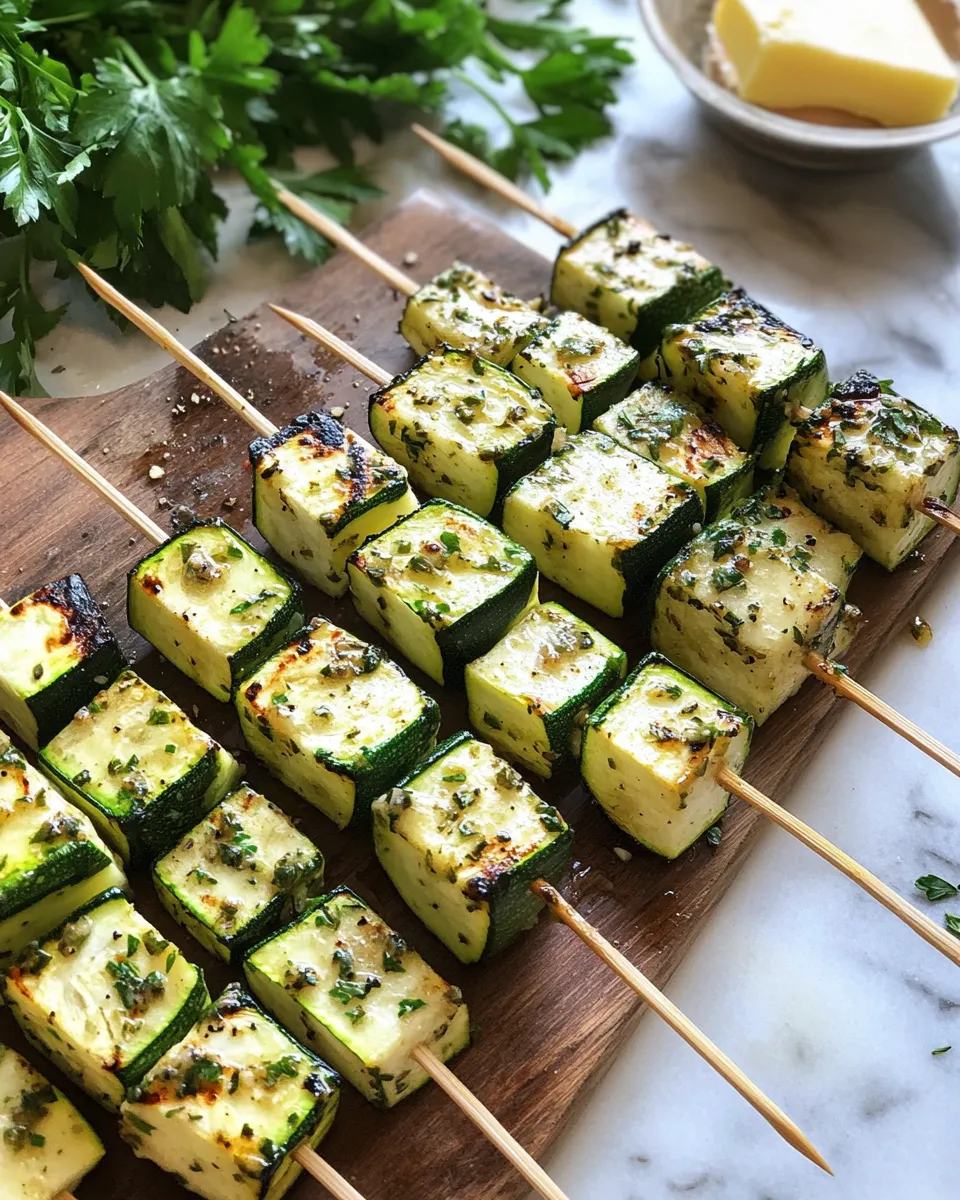 Ingredients for Sizzle and Savory: Garlic Butter Zucchini Skewers You Can't Resist
