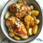 Photo of featured for Savory Simplicity: Garlic Parmesan Crockpot Chicken and Potatoes Made Easy