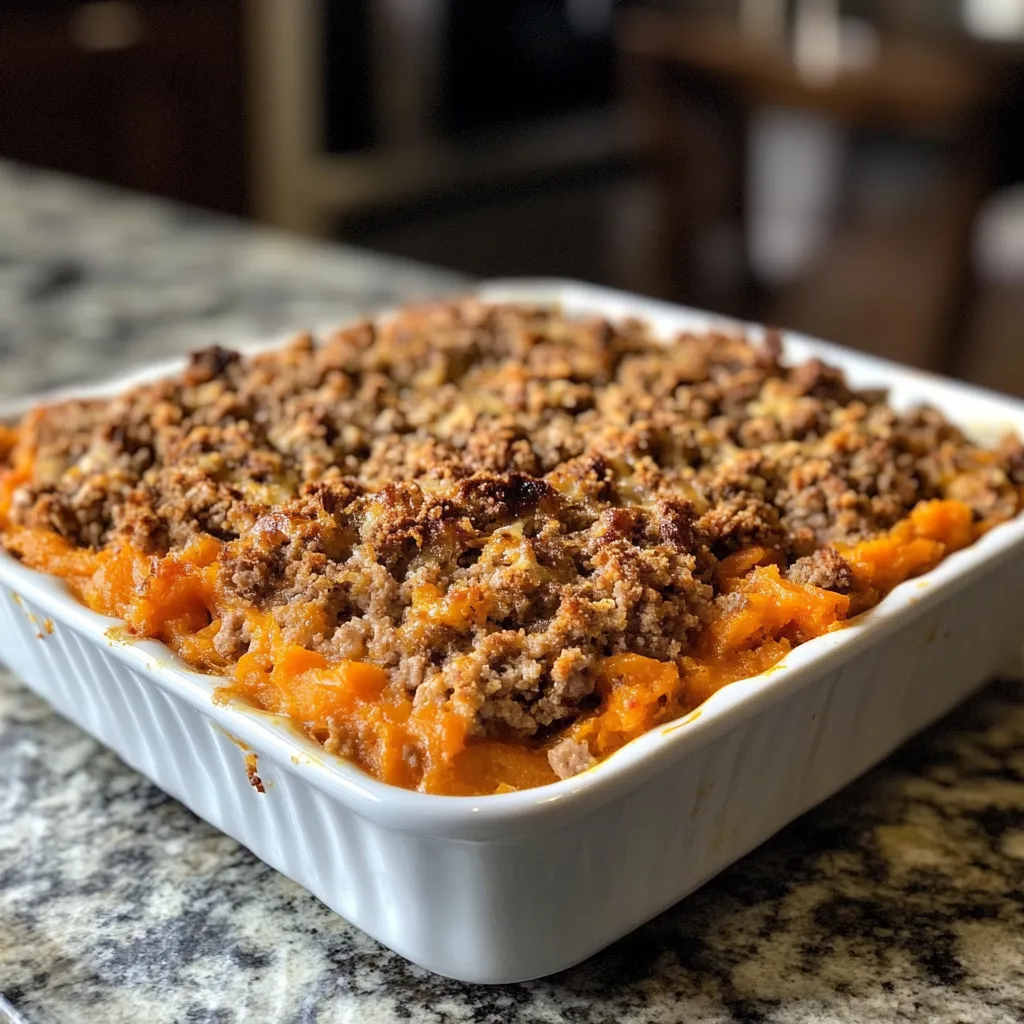 Photo of featured for Hearty Ground Turkey Sweet Potato Casserole: A Comforting Twist on a Classic Delight