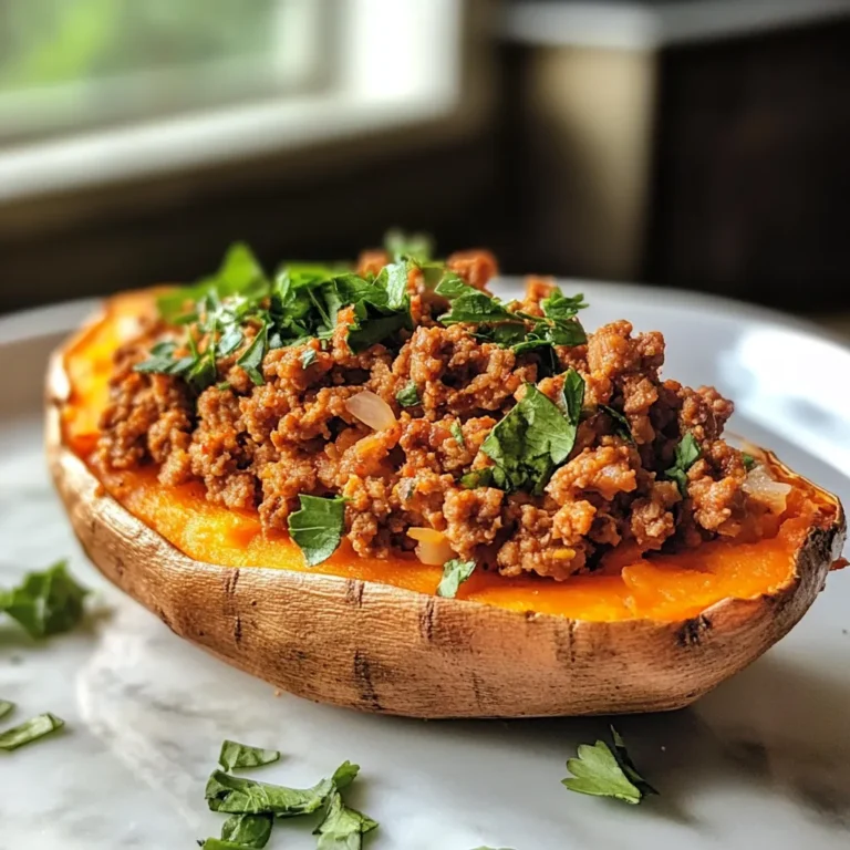 Photo of featured for Power-Packed Delight: High Protein Ground Turkey Stuffed Sweet Potato Recipe
