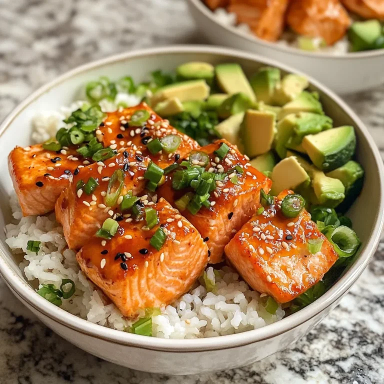 Photo of featured for Sweet Heat Delight: Honey Sriracha Salmon Bowls to Savor