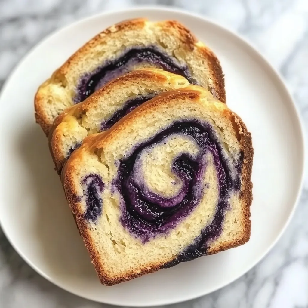 Photo of featured for Zesty Lemon Blueberry Swirl Bread: A Slice of Sunshine in Every Bite