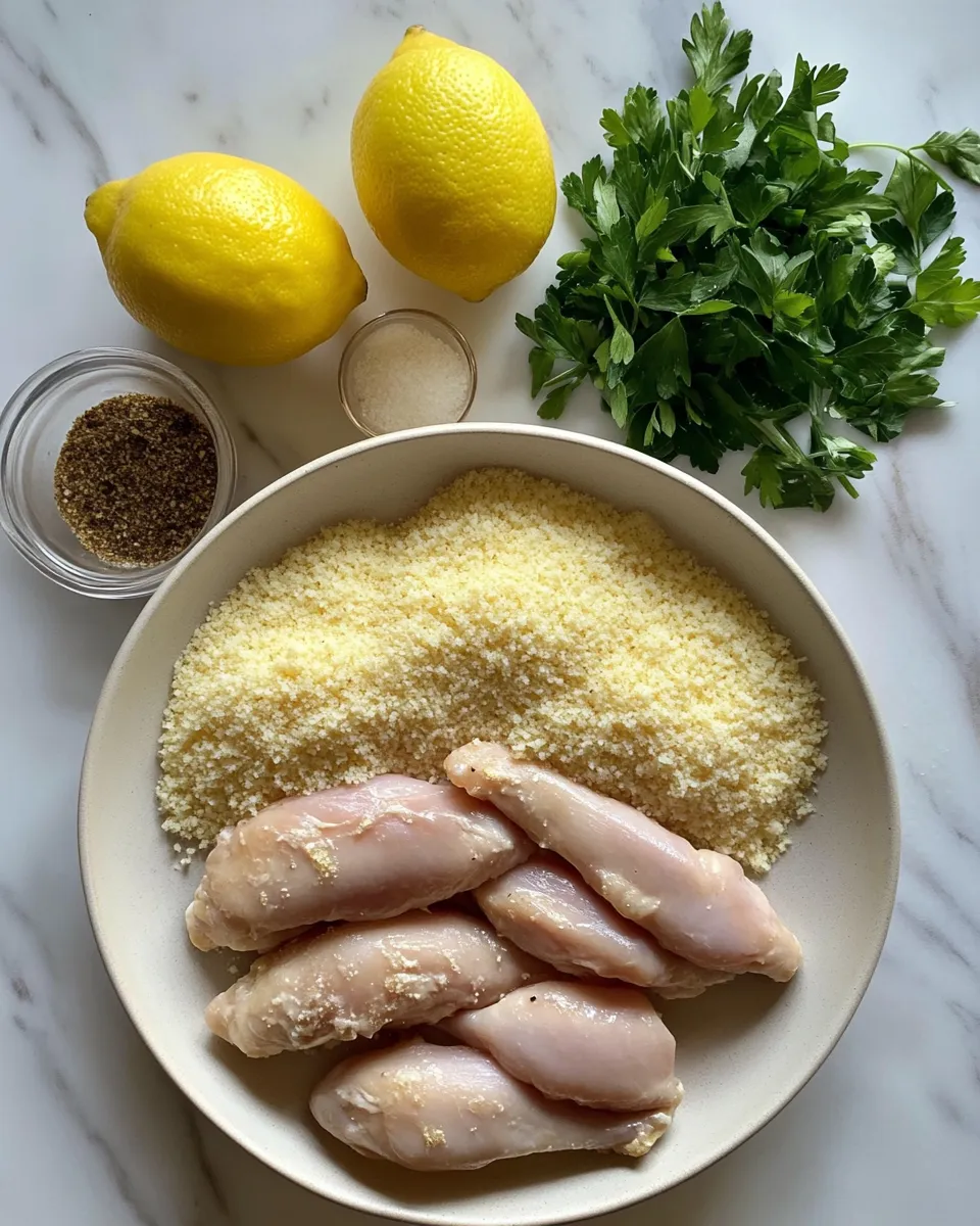 Ingredients for Zesty Lemon Garlic Parmesan Chicken Tenders That Will Wow Your Taste Buds