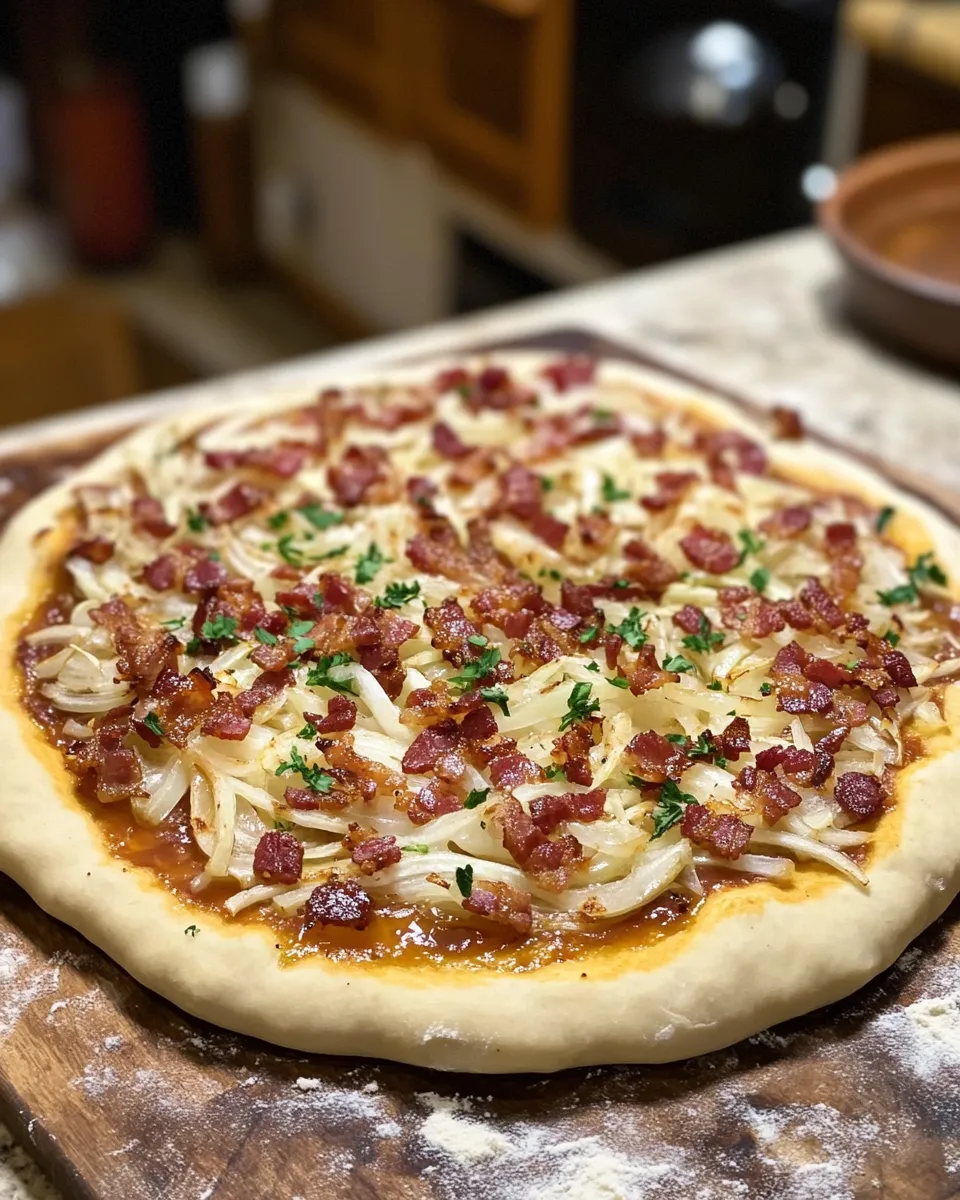 Ingredients for Savor the Sweet and Savory Delight of Maple Bacon and Caramelized Onion Pizza