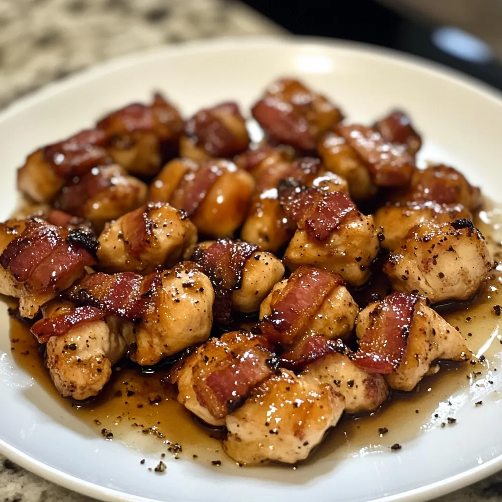 Photo of featured for Irresistibly Sweet and Savory: Maple Glazed Bacon Chicken Bites You'll Crave