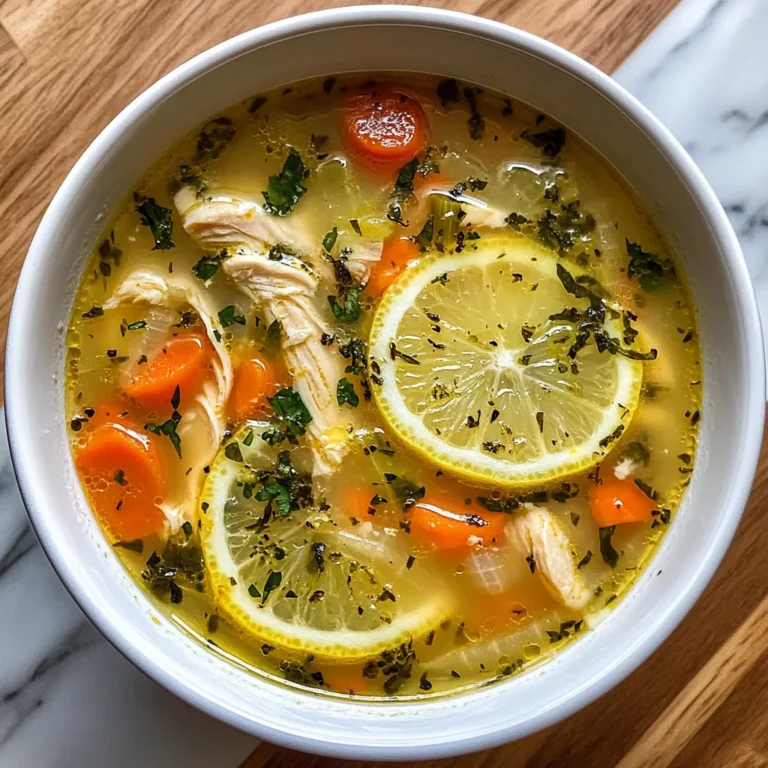 Photo of featured for Zesty Mediterranean Lemon Chicken Soup: A Bowl of Sunshine in Every Spoonful
