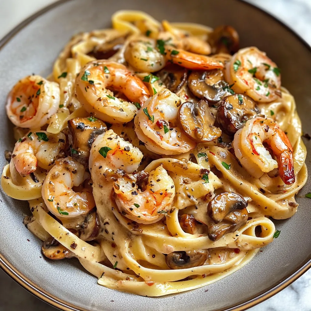 Photo of featured for Savory Indulgence: Mushroom Garlic Shrimp Pasta That Will Make Your Taste Buds Dance