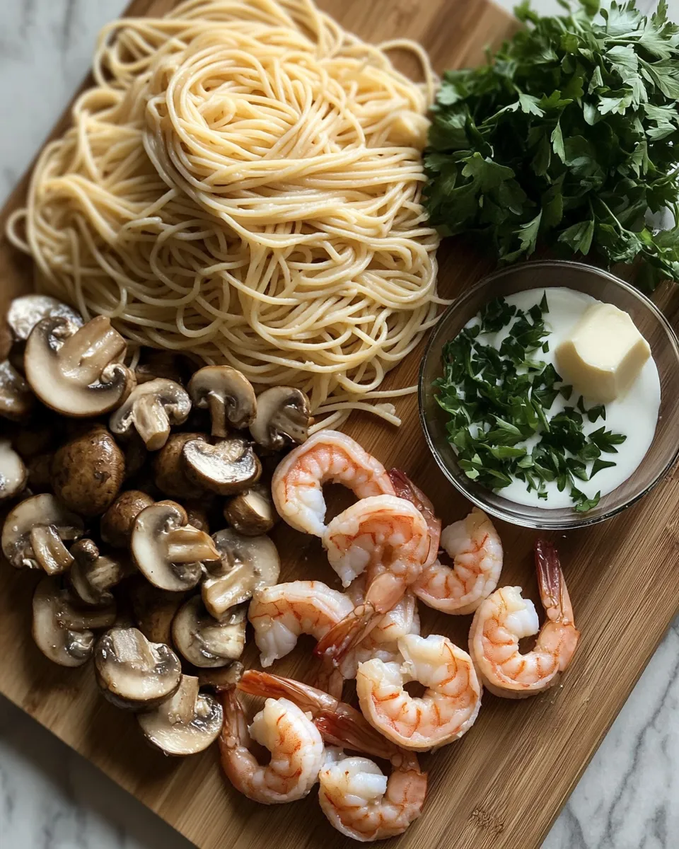 Ingredients for Savory Indulgence: Mushroom Garlic Shrimp Pasta That Will Make Your Taste Buds Dance