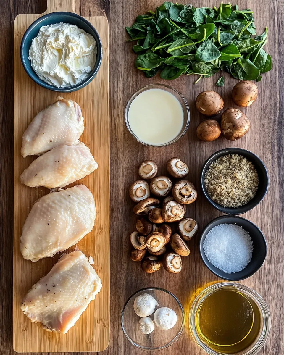 Ingredients for Savory Sensations: Elevate Dinner with Mushroom Stuffed Chicken Fillet