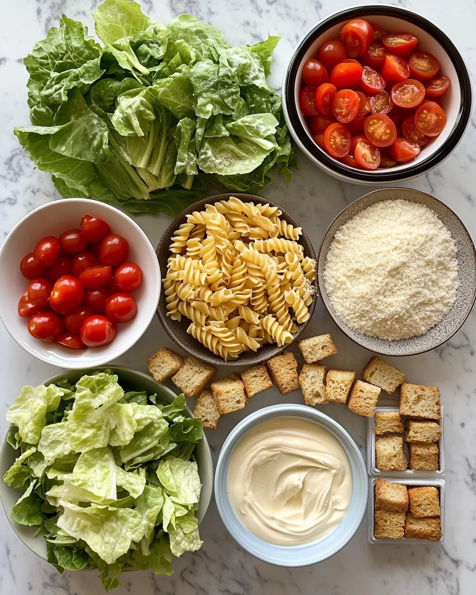 Ingredients for Pasta Caesar Salad: A Delicious Twist on a Classic Favorite
