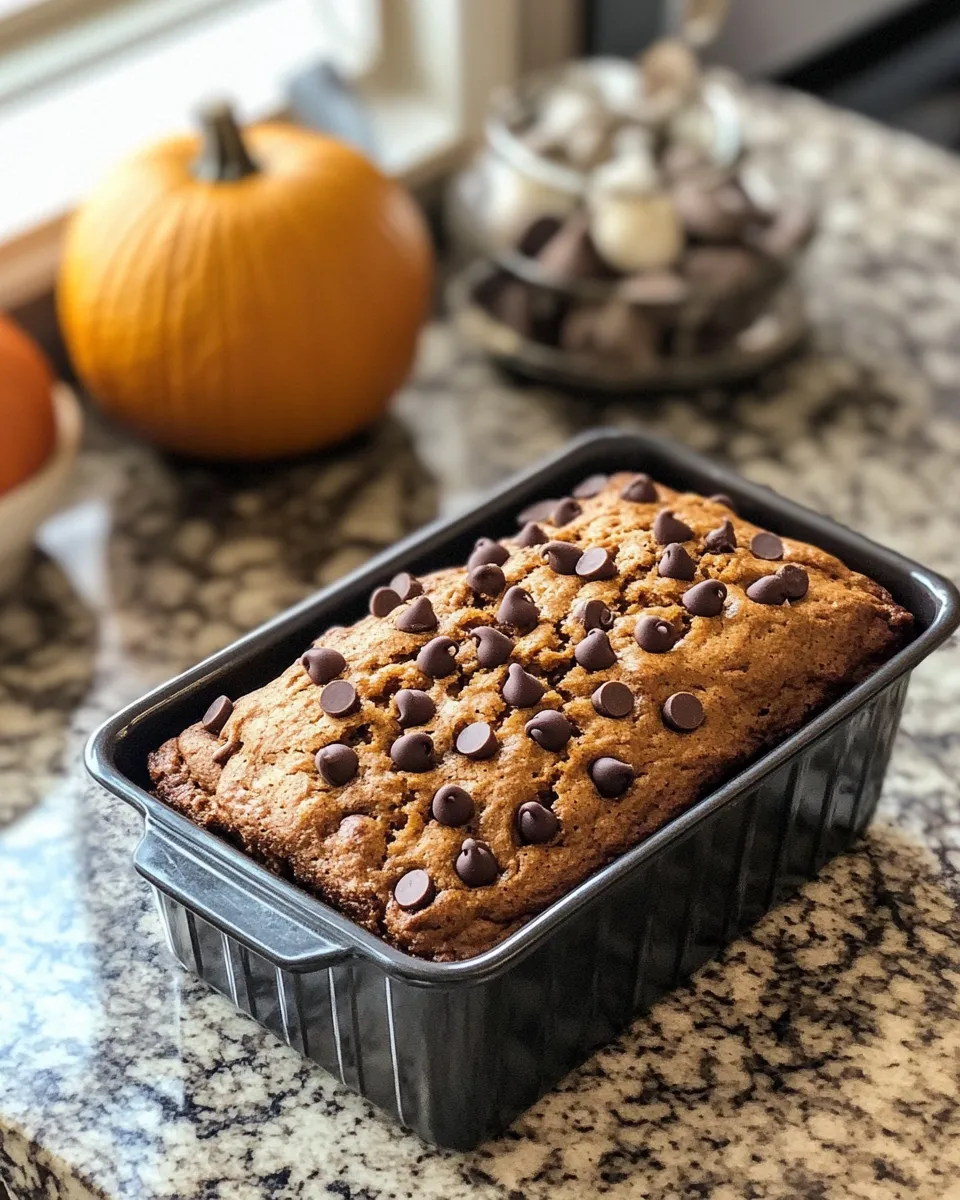 Ingredients for Indulge in Fall: Irresistible Pumpkin Bread with Chocolate Chips