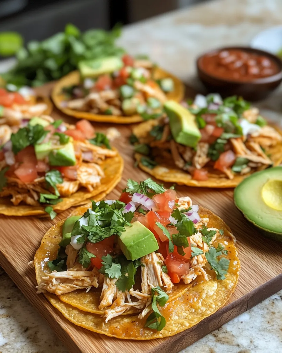Ingredients for Crispy Rotisserie Chicken Tostadas: A Flavorful Fiesta on Your Plate
