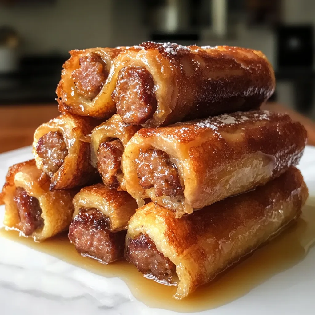 Photo of featured for Savor the Sweet and Savory: Irresistible Sausage French Toast Roll-Ups