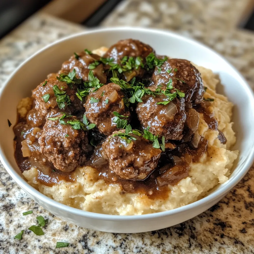 Photo of featured for Savory Slow Cooker Salisbury Steak Meatballs: A Comfort Food Delight