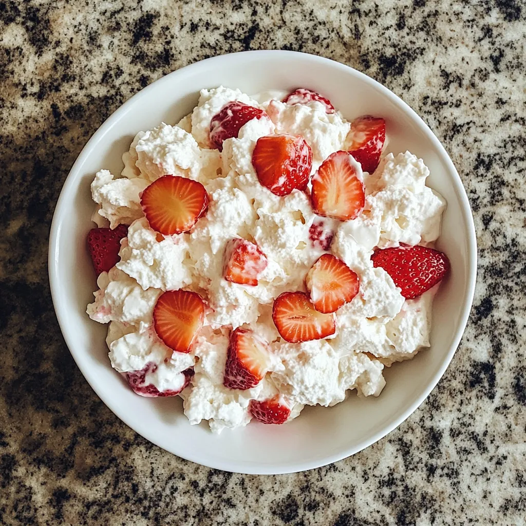 Photo of featured for Indulge in Summer Bliss with Strawberry Shortcake Fluff Salad