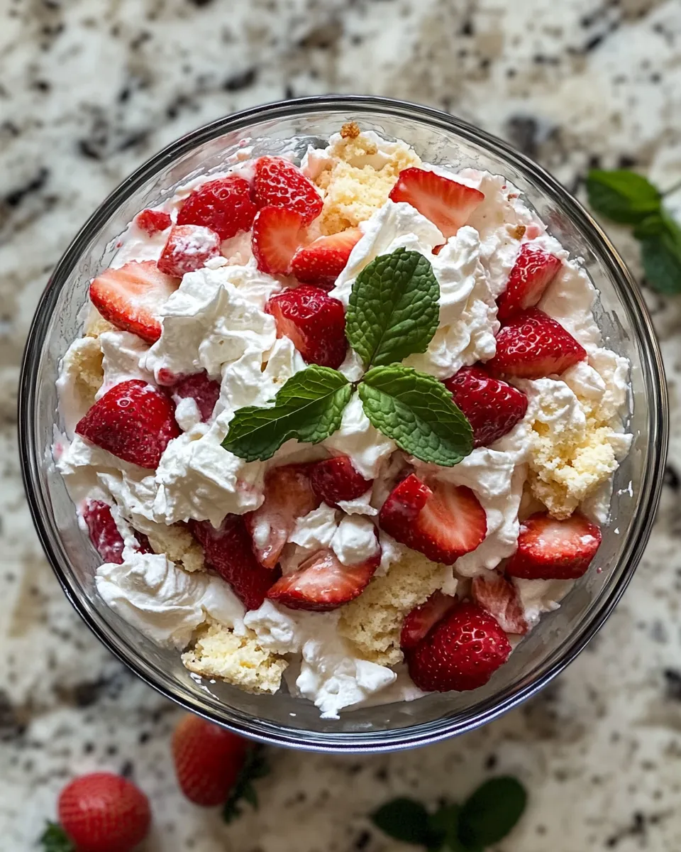 Ingredients for Indulge in Summer Bliss with Strawberry Shortcake Fluff Salad
