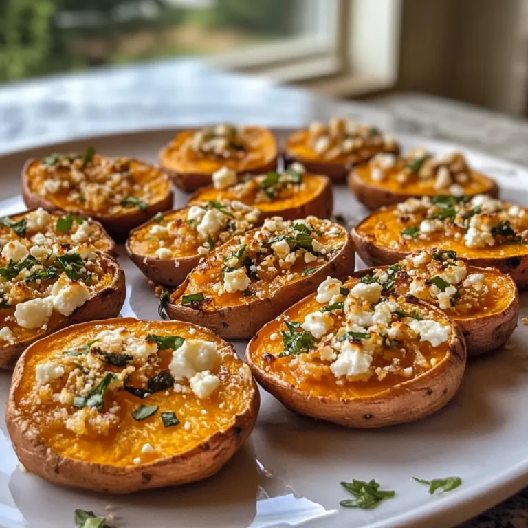 Photo of featured for Savory Meets Sweet: Irresistible Sweet Potato Rounds with Feta Crumble
