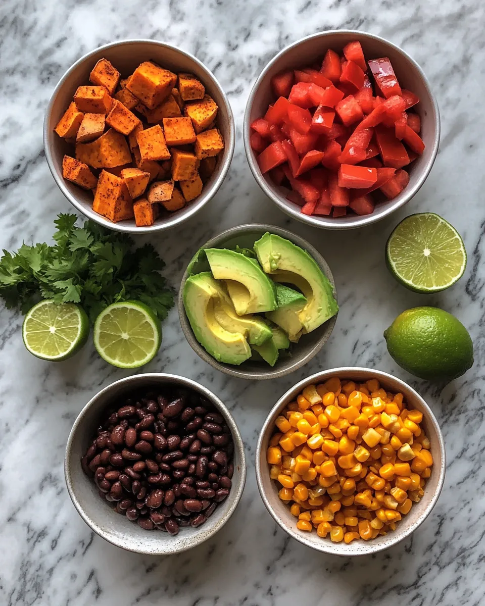 Ingredients for Deliciously Wholesome: Sweet Potato Taco Bowls That Will Change Your Dinner Game