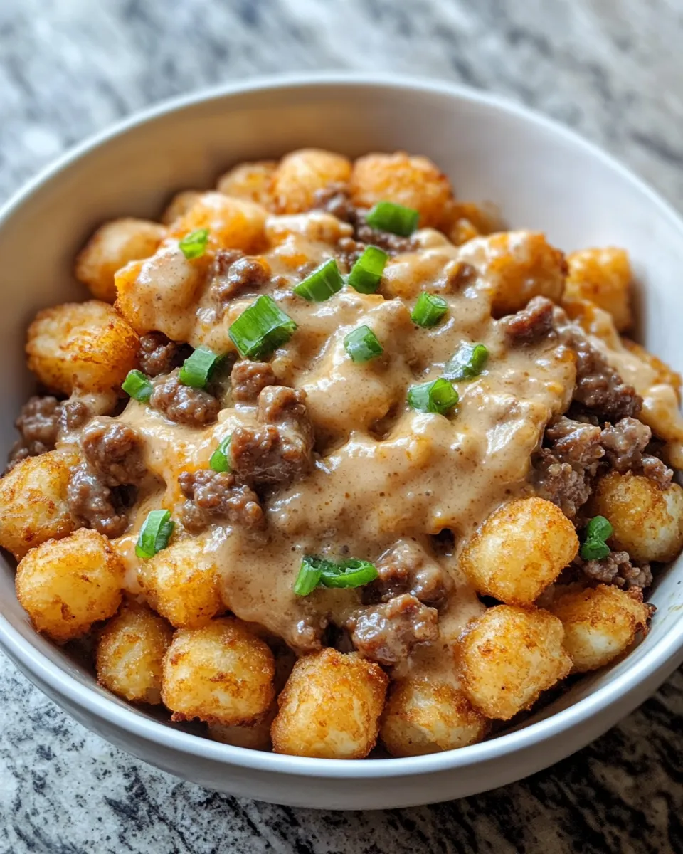 Ingredients for Savor the Morning: Tater Tot Breakfast Bowl with Sausage Gravy Delight
