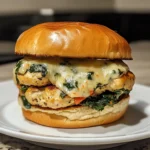 Photo of featured for Savor the Flavor: Irresistible White Cheddar Spinach Chicken Burgers
