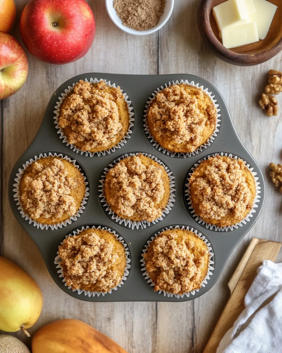 Ingredients for Delightfully Cozy: Apple Pumpkin Streusel Muffins to Savor This Fall