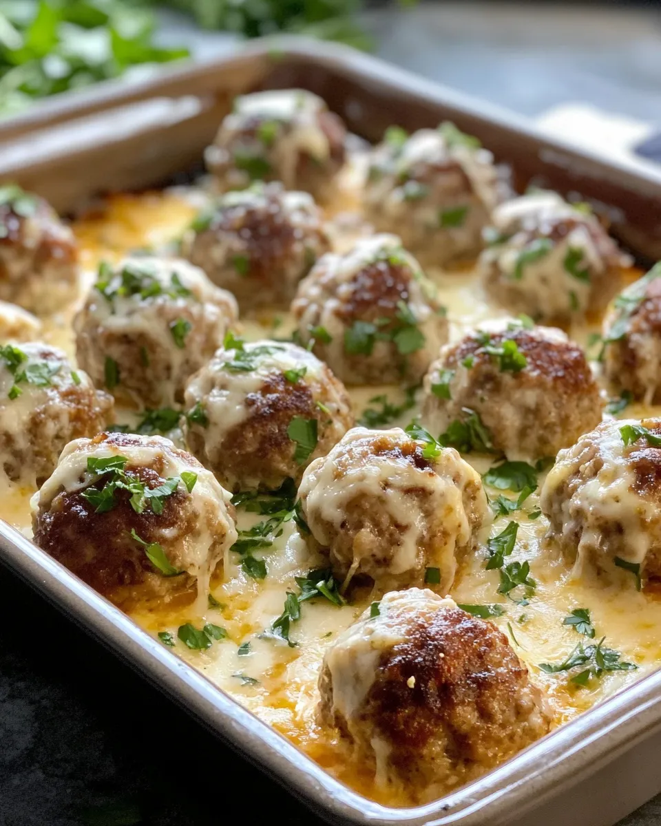 Ingredients for Savory Indulgence: Baked Beef Ricotta Meatballs Smothered in Creamy Alfredo Sauce