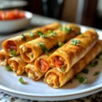 Photo of featured for Crispy Baked Cream Cheese Chicken Taquitos: A Flavorful Fiesta in Every Bite