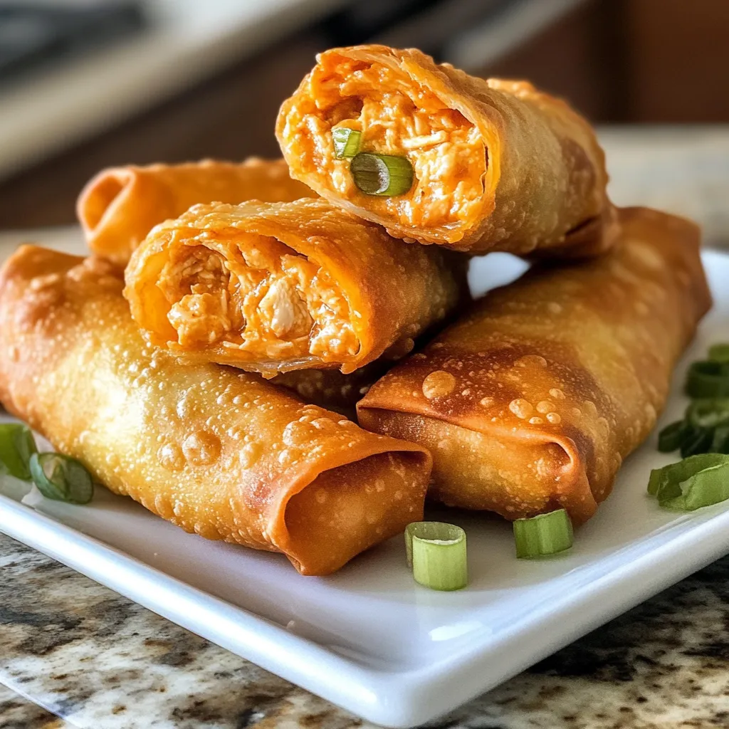 Photo of featured for Crispy Buffalo Chicken Dip Egg Rolls: A Game Day Snack You Can't Resist