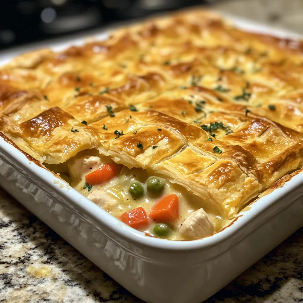 Photo of featured for Hearty Comfort: The Ultimate Chicken Pot Pie Casserole Recipe