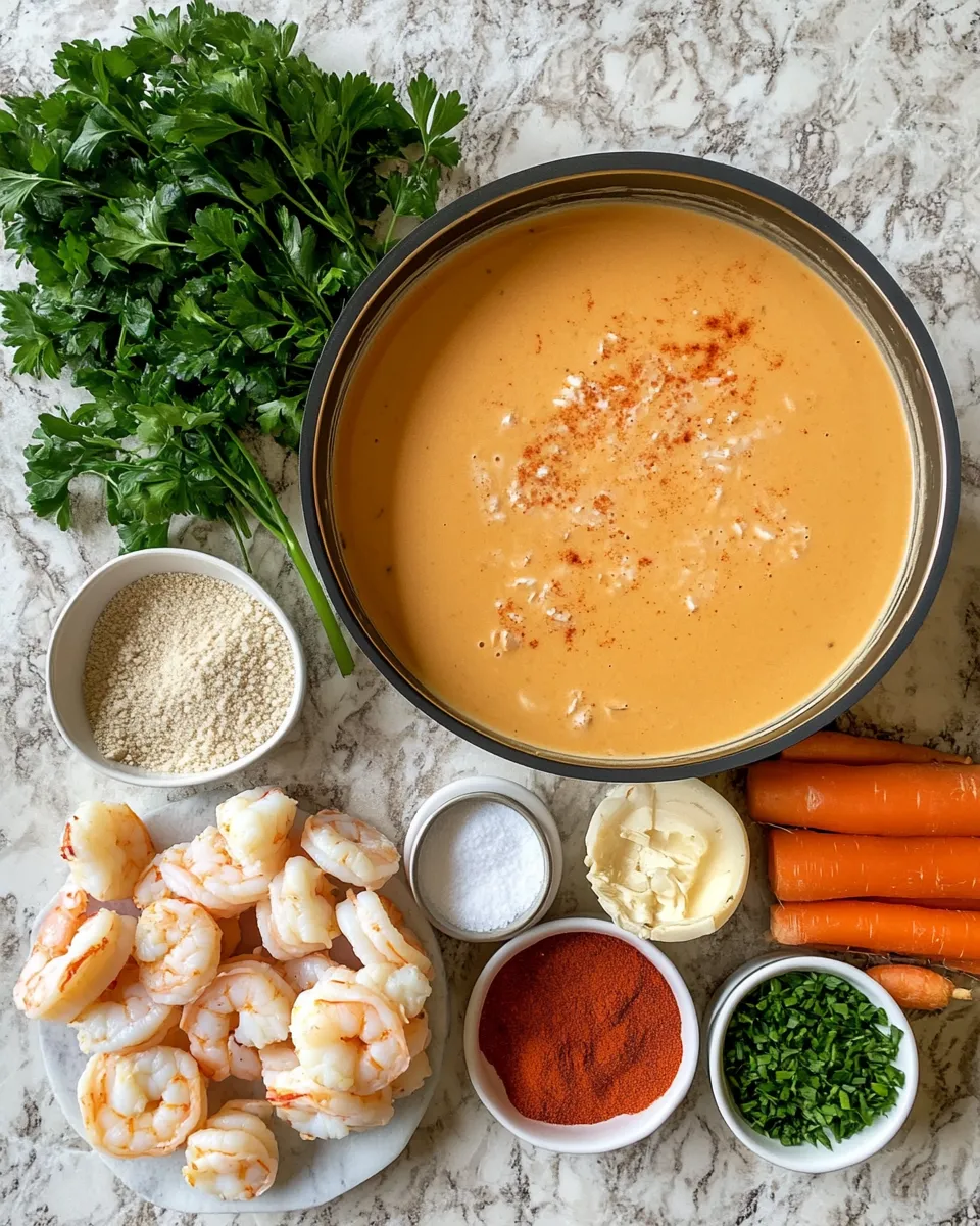 Ingredients for Indulge in Creamy Delights with Our Crab and Shrimp Seafood Bisque Recipe
