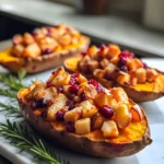 Photo of featured for Deliciously Decadent Cranberry Apple Twice-Baked Sweet Potatoes