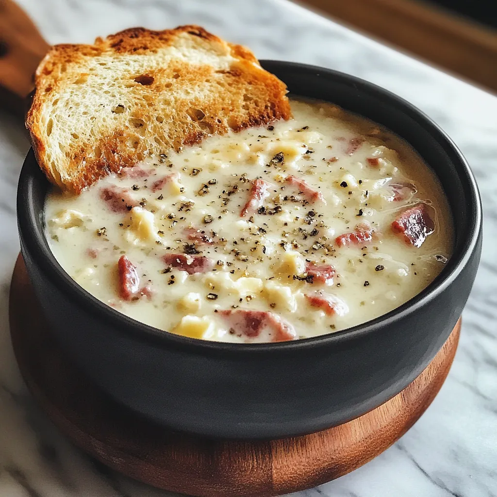 Photo of featured for Savor the Comfort: Irresistibly Creamy Reuben Soup Recipe
