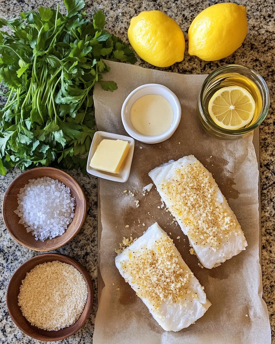 Ingredients for Savor the Zesty Crunch: Crispy Garlic Lemon Cod Delight