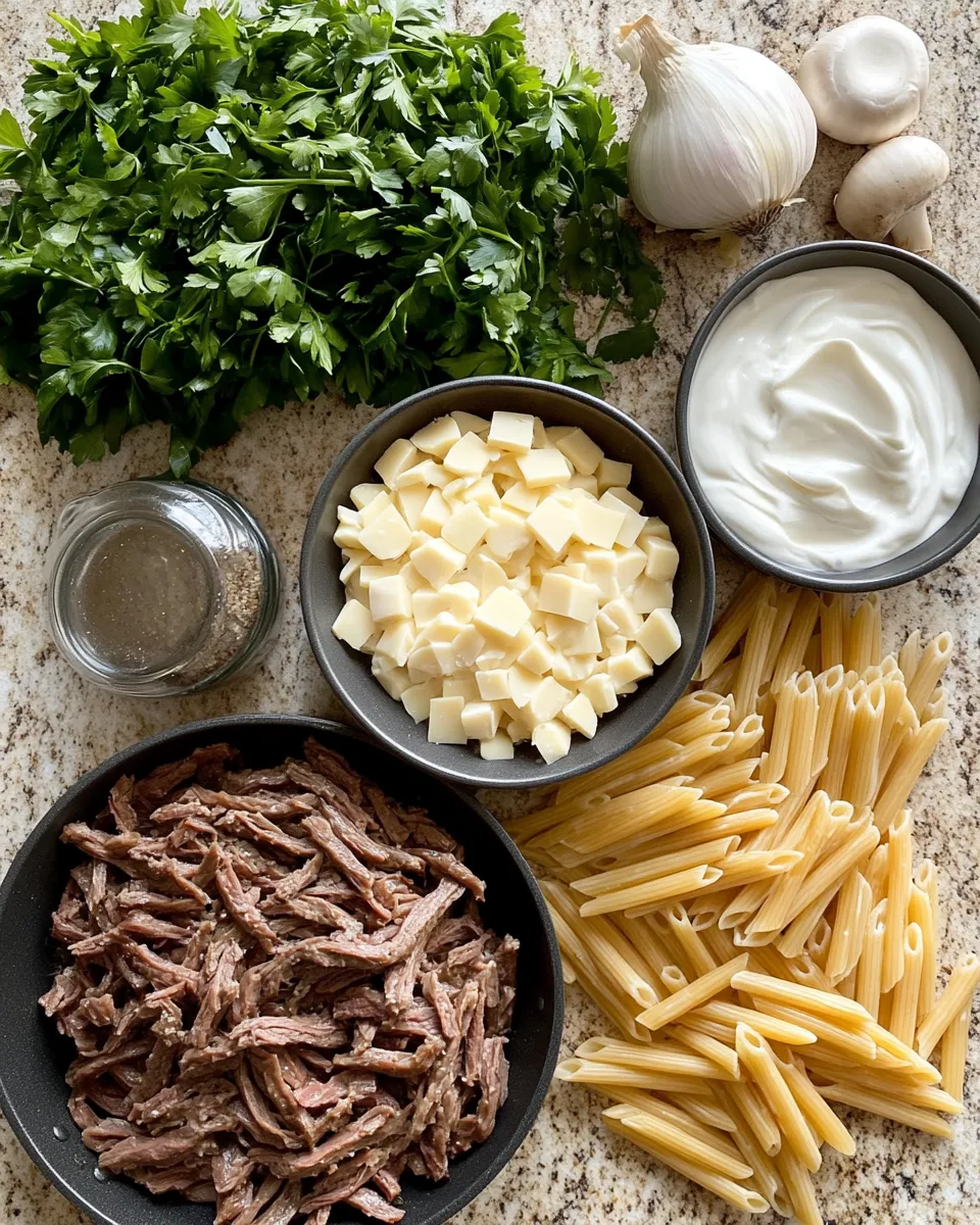 Ingredients for Savor the Flavor: Irresistible Philly Cheese Steak Pasta You Need to Try