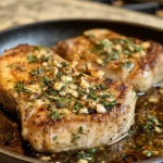 Photo of featured for Savor the Flavor: Irresistible Garlic Butter Pan Seared Pork Chops