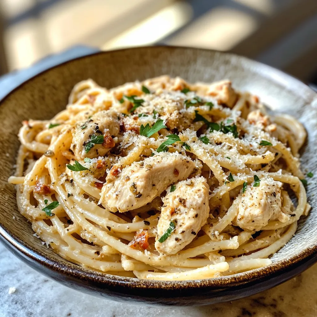 Photo of featured for Irresistible Garlic Parmesan Chicken Pasta: A Flavor Explosion