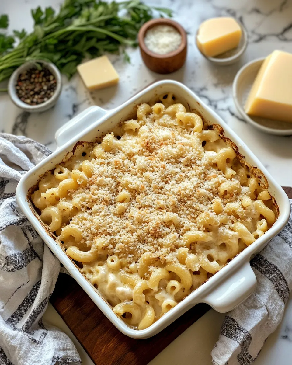 Ingredients for Indulge in Gourmet Baked Mac and Cheese with a Perfect Crunch
