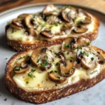 Photo of featured for Indulge in Gourmet Cheesy Mushroom and Garlic Toasts: A Flavorful Delight