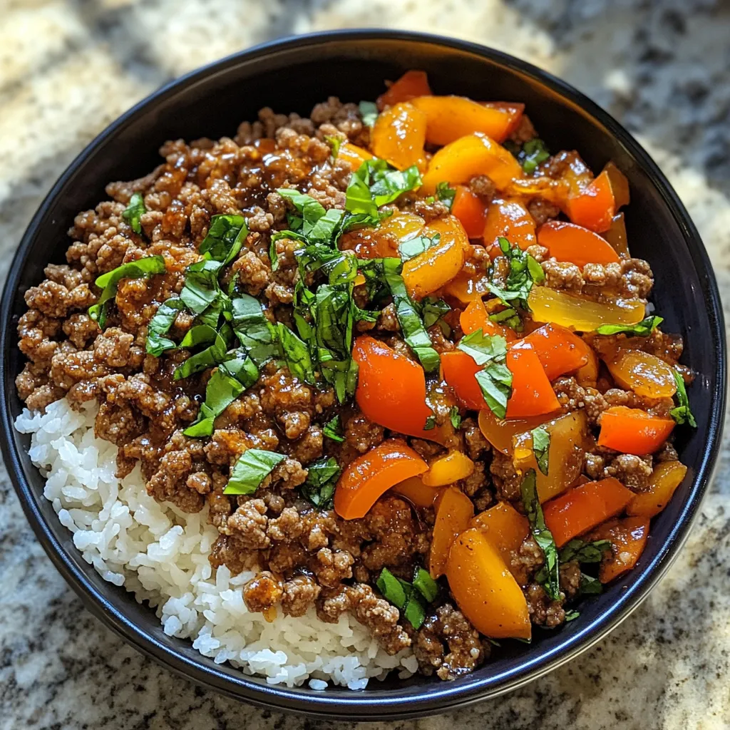 Photo of featured for Savor the Sweet Heat: Ground Beef Hot Honey Bowl Delight