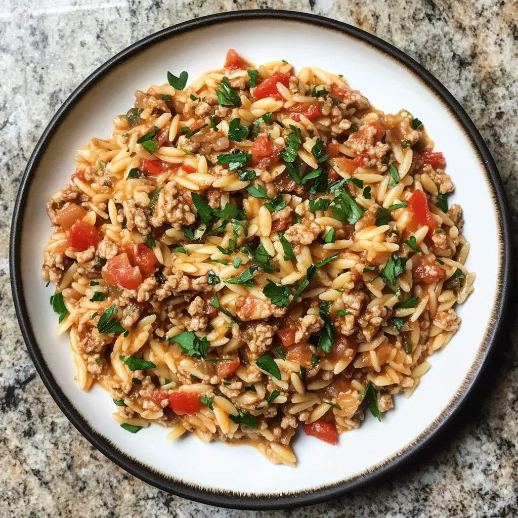 Photo of featured for Savor the Flavor: Ground Turkey and Orzo Delight