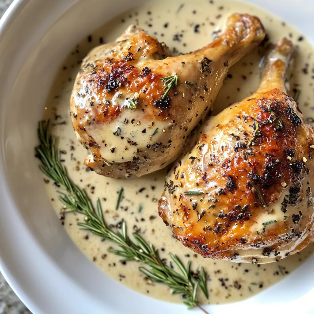 Photo of featured for Irresistible Herb Roasted Chicken: Indulgent Creamy White Sauce