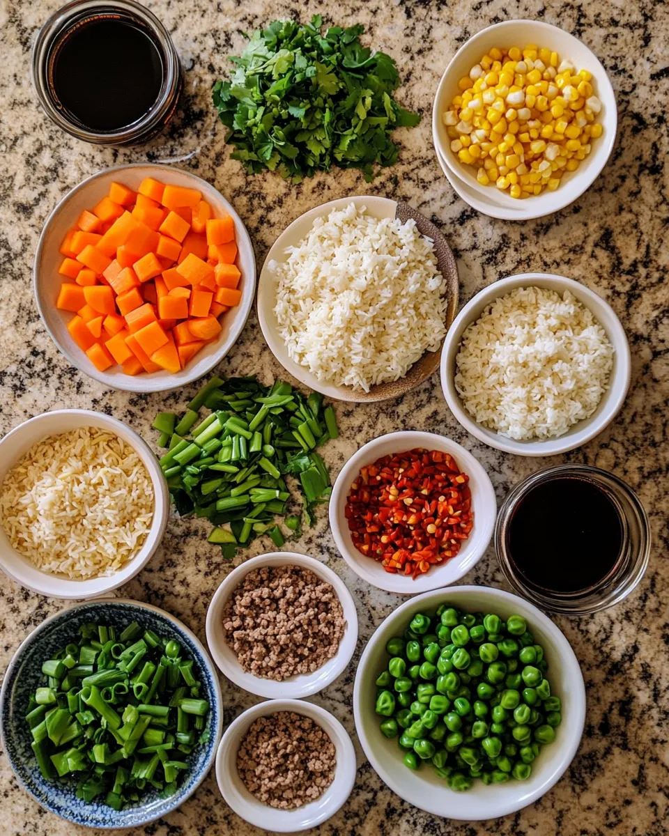 Ingredients for Savor the Crunch: High Protein Crispy Garlic Beef Fried Rice Delight