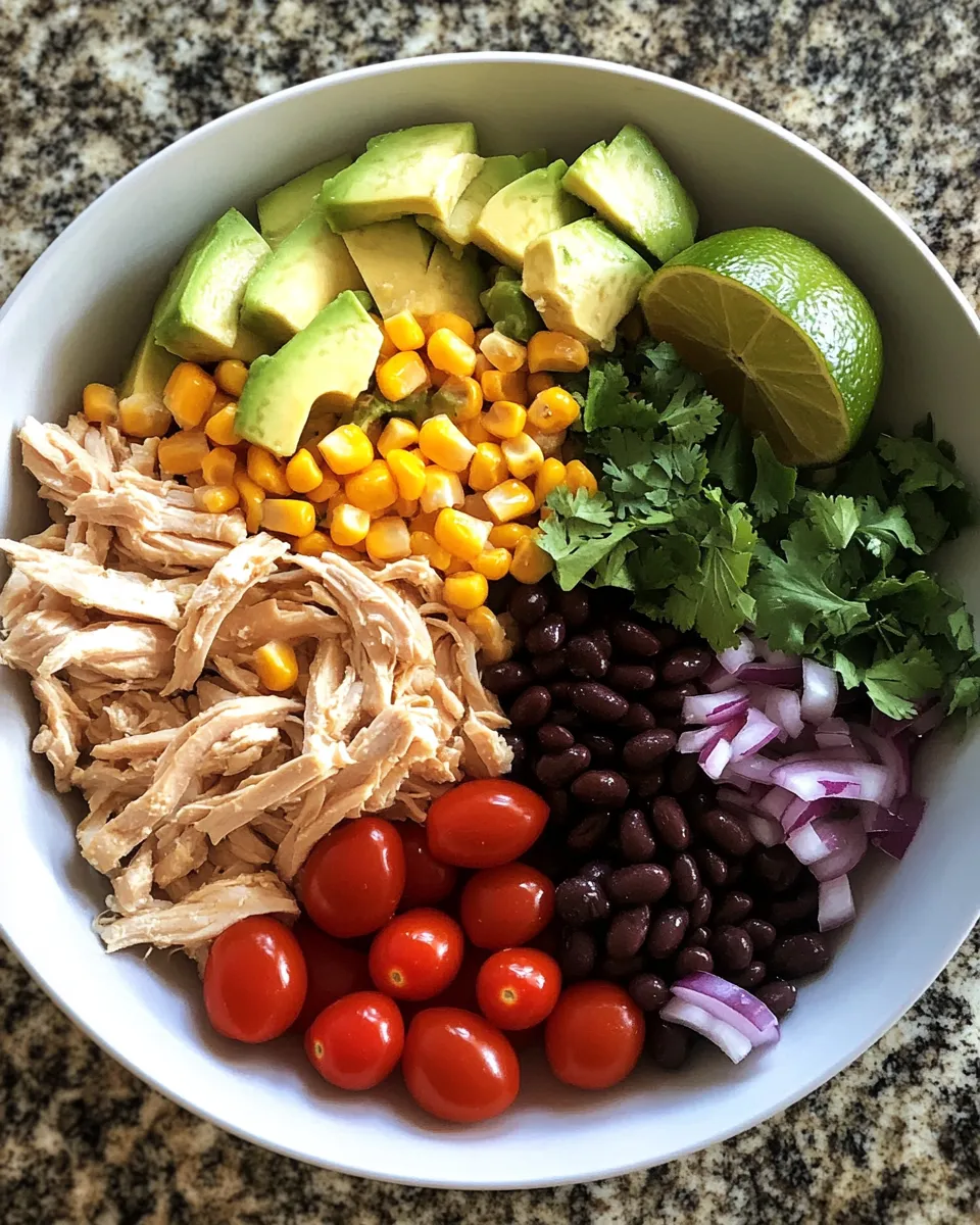 Ingredients for Power Up Your Plate with a High Protein Southwest Chicken Salad