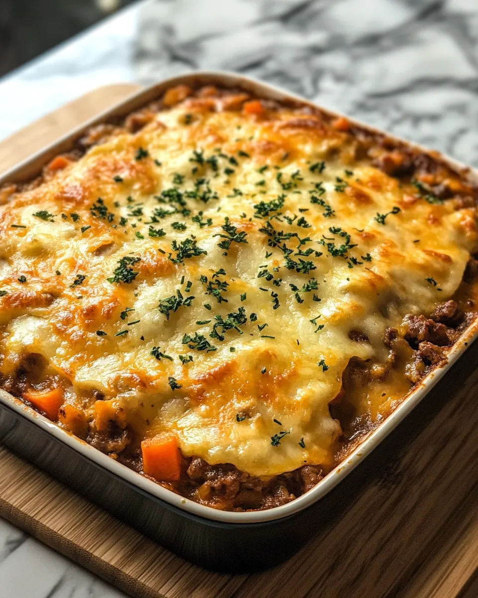 Photo of featured for Irresistibly Comforting Homemade Cheesy Beef & Vegetable Casserole Delight
