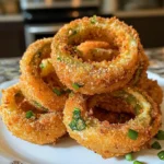 Photo of featured for Spicy Jalapeño Popper Stuffed Onion Rings: A Fiery Twist on a Classic Favorite