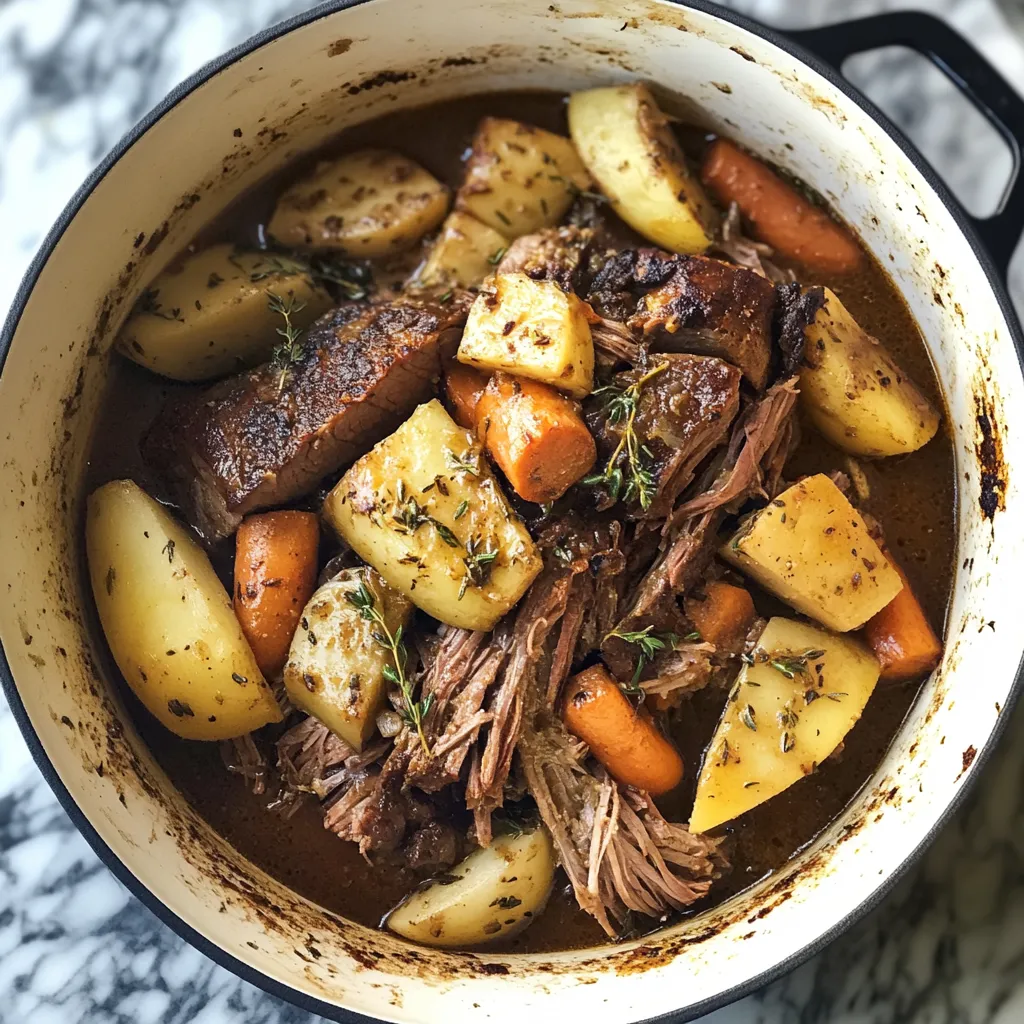 Photo of featured for Savor the Flavor: Perfectly Juicy Dutch Oven Pot Roast Recipe