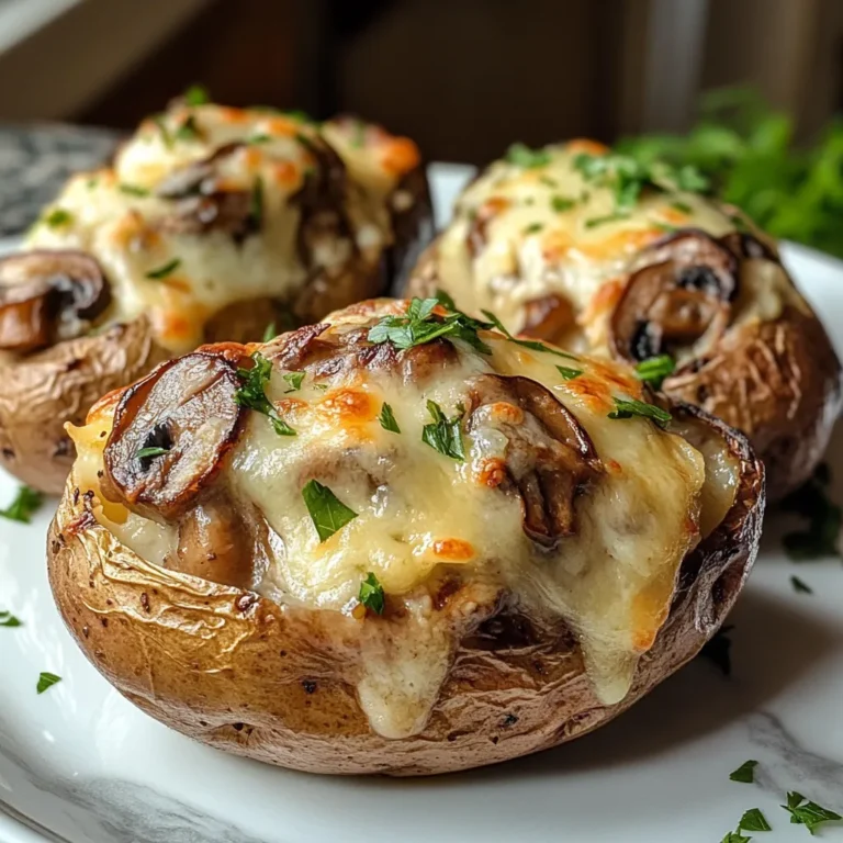 Photo of featured for Irresistibly Creamy Mushroom Stuffed Potatoes with Cheese