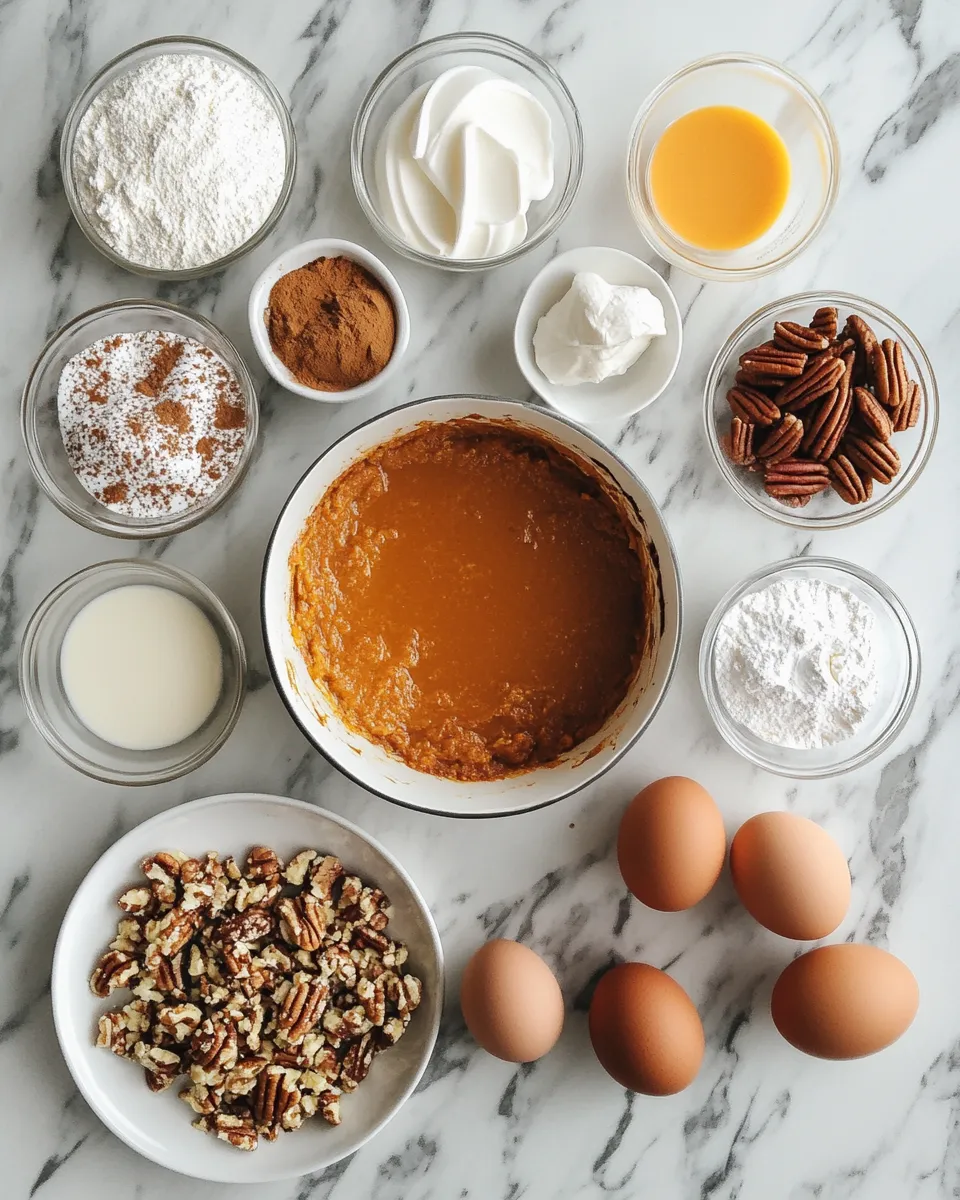 Ingredients for Irresistible One-Pan Pumpkin Dump Cake